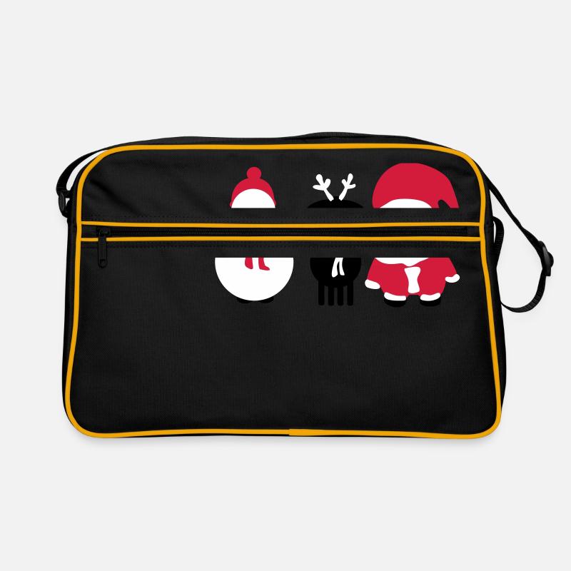 Weihnachts Crew 3 - Retro Tasche - Schwarz/Gold