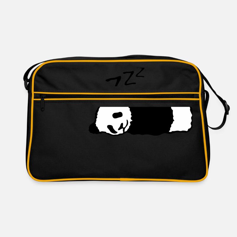Panda schläft Nickerchen schlafen Retro Tasche