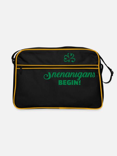 Let shenanigans begin - Retro Bag - black/gold - Front