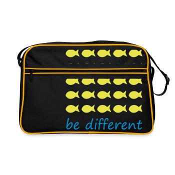 Be different - Retro Bag - black/gold - Front