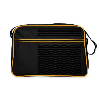 Cours de droite à vague - minimaliste - Sac Retro - noir/or - Devant