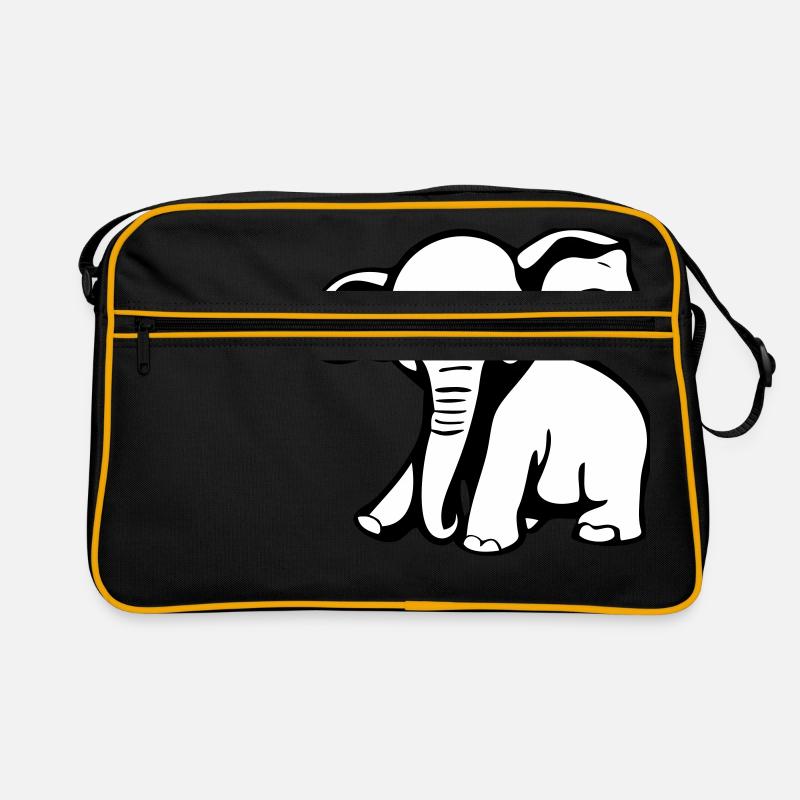 Bébé éléphant dans un style de bande dessinée Sac Retro