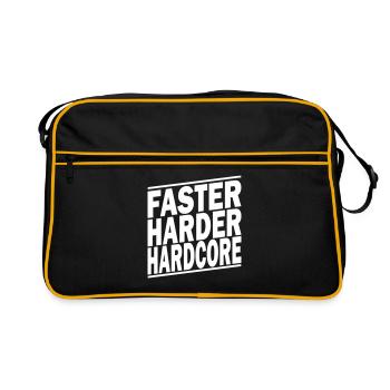 faster harder ii - Retro Bag - black/gold - Front