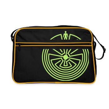 MAN IN THE MAZE / Man in the Maze - Retro Bag - black/gold - Front