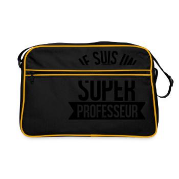 je suis un super professeur - Sac Retro - noir/or - Devant