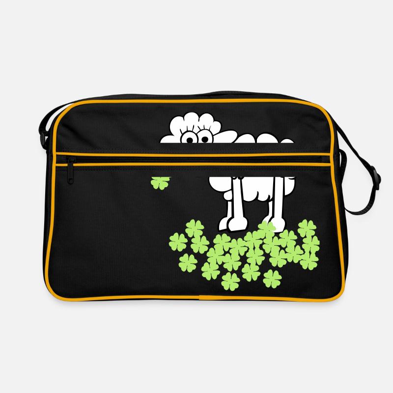 st. Patricks schaf - Retro Tasche - Schwarz/Gold