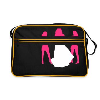 Bride, hen party, bachelorette party - Sac Retro - noir/or - Devant