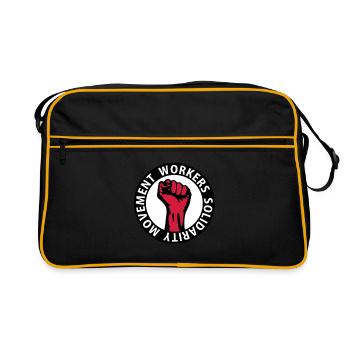 3 colors - Workers Solidarity Movement - Working - Sac Retro - noir/or - Devant