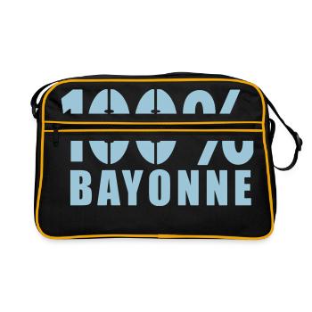 100 % Bayonne ballon rugby - Sac Retro - noir/or - Devant
