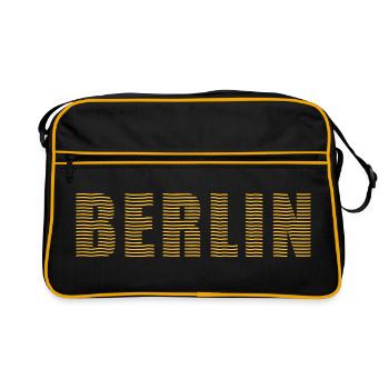 Berlin line font - Retro Bag - black/gold - Front