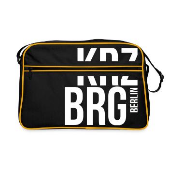 KREUZBERG BERLIN - Retro Tasche - Schwarz/Gold - Vorne