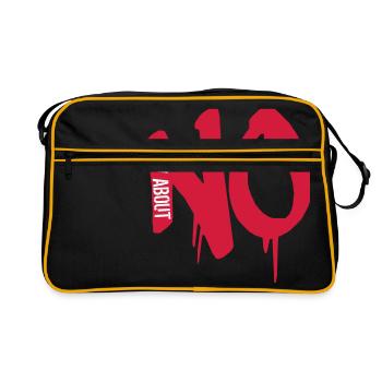 reject stamp graffiti cool how about no saying - Retro Bag - black/gold - Front