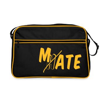 I mate you - Retro Bag - black/gold - Front