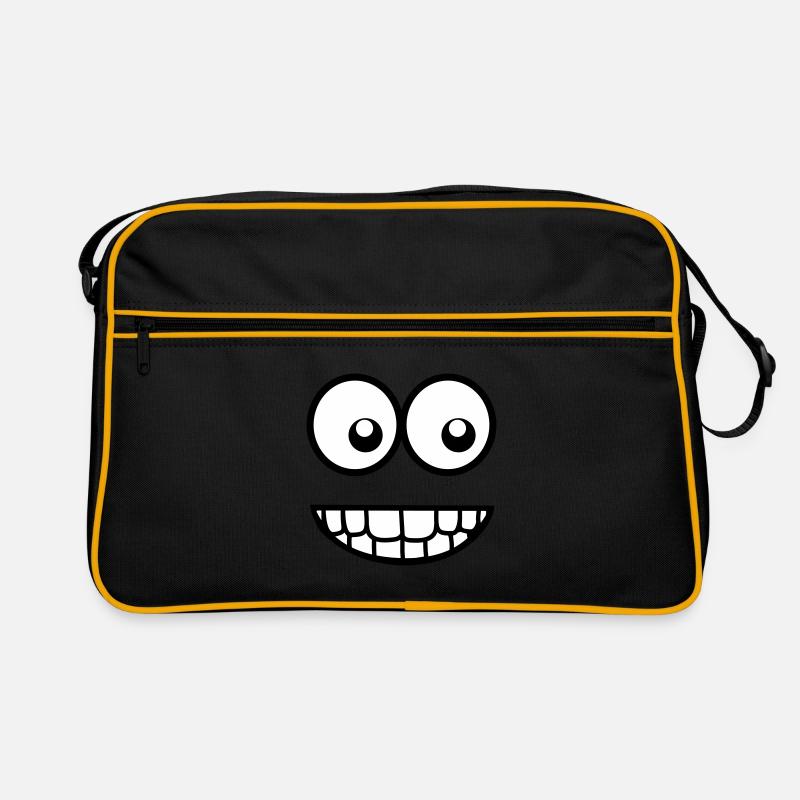 Lustiges Comic Gesicht (Witzig) / Smiley Retro Tasche