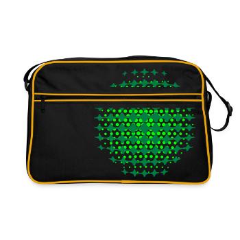 FUNKY DISCO SPACE SUPERNOVA (UK) - MOIRE PATTERNS - Retro Bag - black/gold - Front