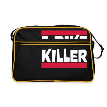 E BIKE KILLER - Retro Tasche - Schwarz/Gold - Vorne