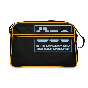 30 Une chemise d'anniversaire "Veuillez lent 30 + - Sac Retro - noir/or - Devant