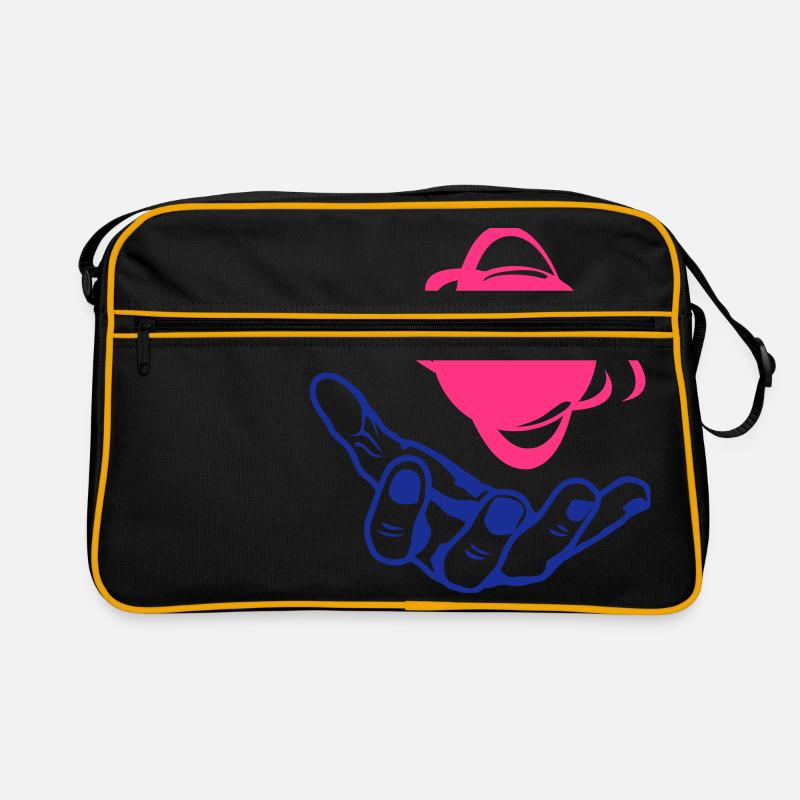 Bowlingkugel mit offener Hand Retro Tasche