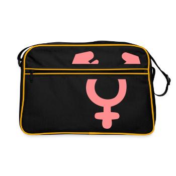 Transgender Symbol - Retro Bag - black/gold - Front