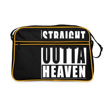 Straight Outta Heaven - Retro Tasche - Schwarz/Gold - Vorne