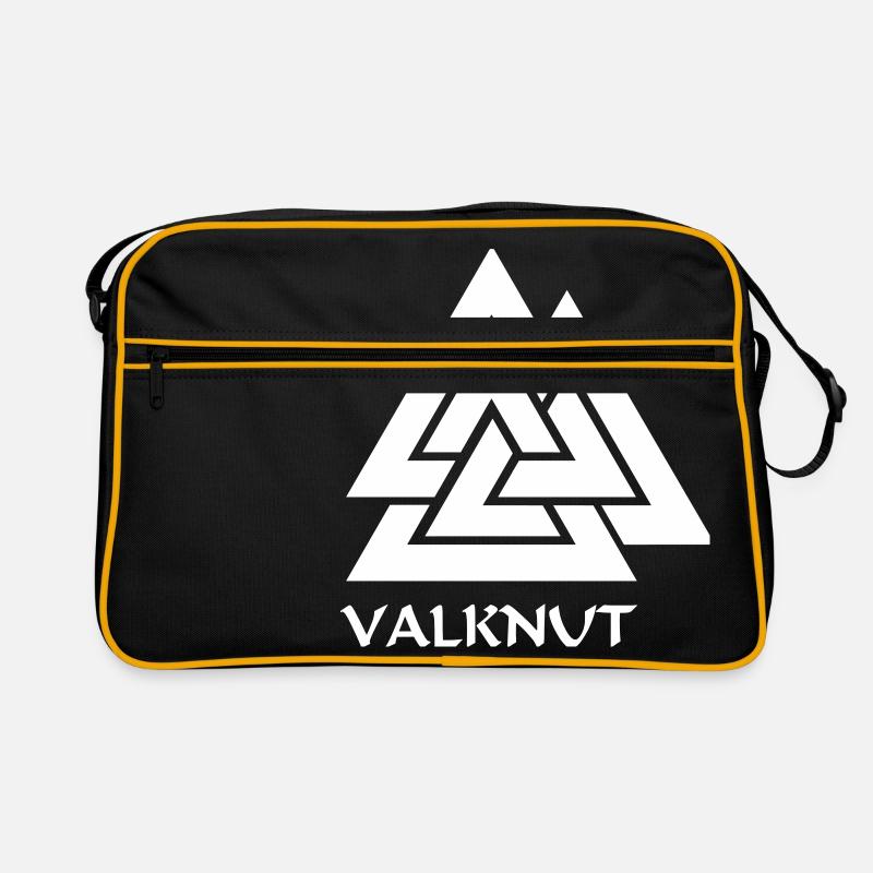 Valknut - Knoten der Gefallenen (Vektor) Retro Tasche