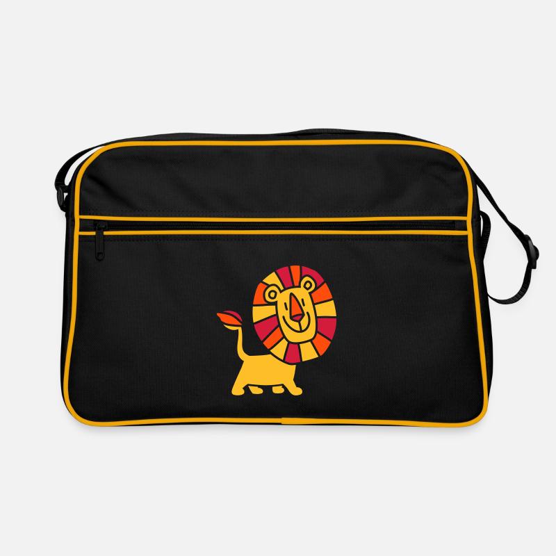 Schonender Trickfilm Löwe von Cheerful Madness!! Retro Tasche