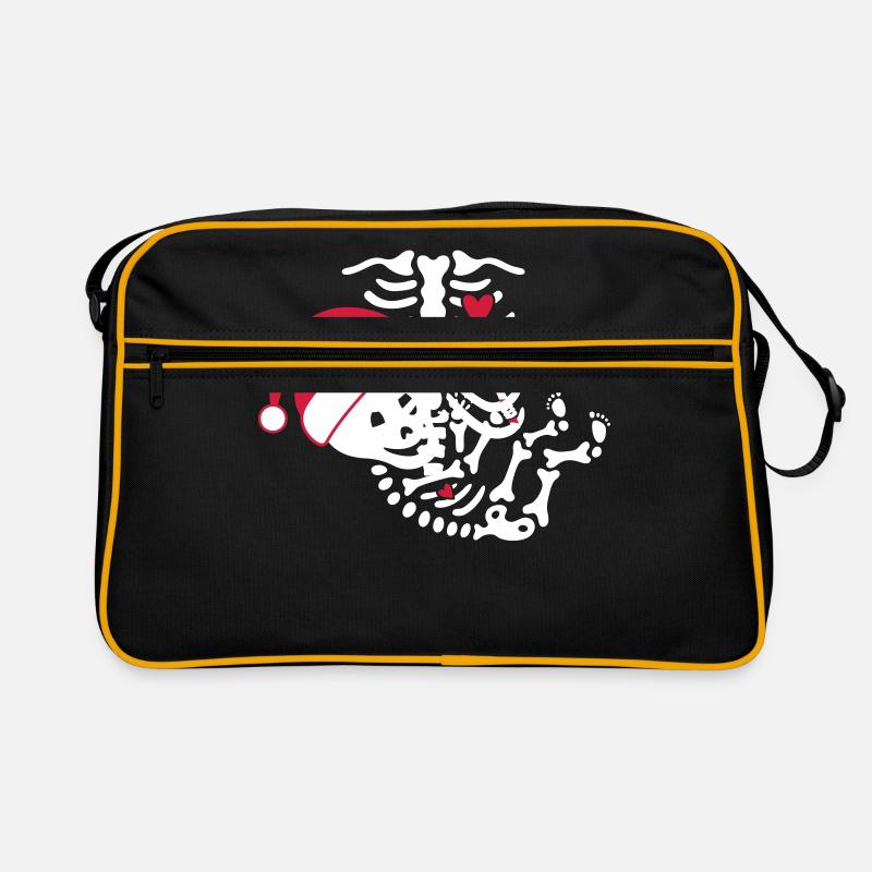 Maternity Skeleton ribcage - Retro Tasche - Schwarz/Gold