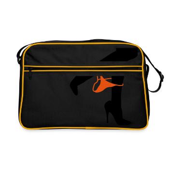 Pretty woman s legs with a Thong - Retro Bag - black/gold - Front
