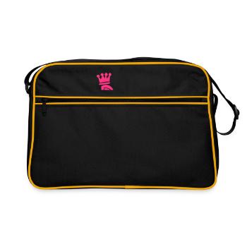 Prinzessin - Retro Tasche - Schwarz/Gold - Vorne