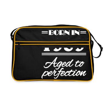 Born in 1989 Aged to perfection - Retro Tasche - Schwarz/Gold - Vorne