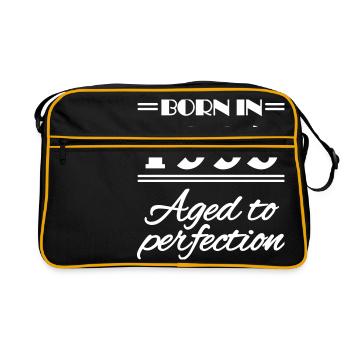 Born in 1993 Aged to perfection - Retro Tasche - Schwarz/Gold - Vorne