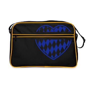 Wiesn Love Heart - - bière - o - Sac Retro - noir/or - Devant