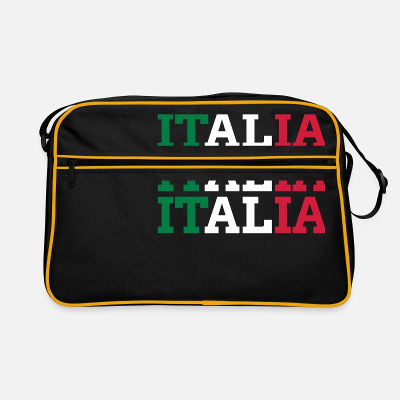 ITALIAN - Retro Bag - black/gold