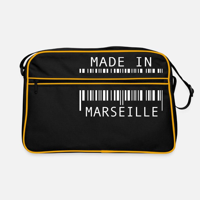Made in Marseille - Retro Tasche - Schwarz/Gold