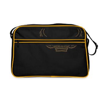 Crown wings - Retro Bag - black/gold - Front