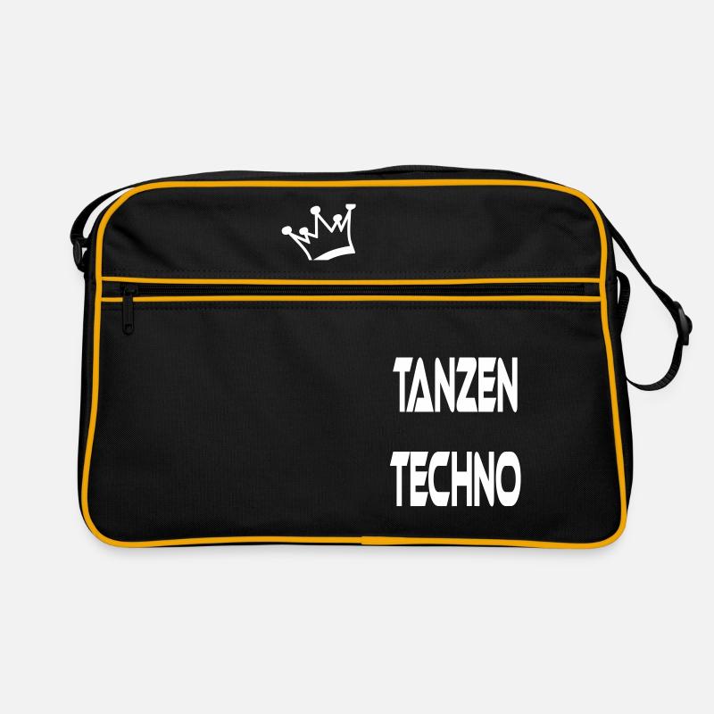 prinzessinnen_tanzen_techno - Retro Tasche - Schwarz/Gold