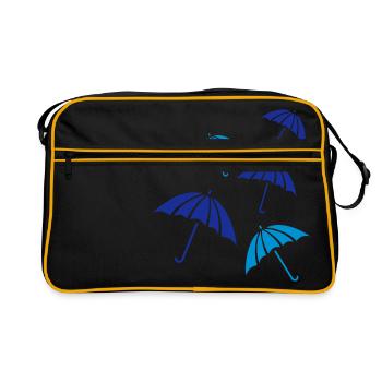 Umbrella rain - Retro Bag - black/gold - Front