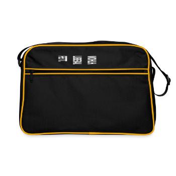 wealthy liberal fat - Retro Bag - black/gold - Front