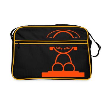 DJ Techno House Music Disco Dance Headphones Rave - Retro Bag - black/gold - Front