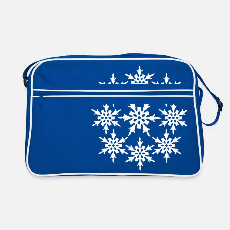 circle round pattern design cool winter cold snow Retro Bag