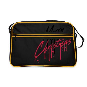drop graffiti design cool a un joyeux christma - Sac Retro - noir/or - Devant