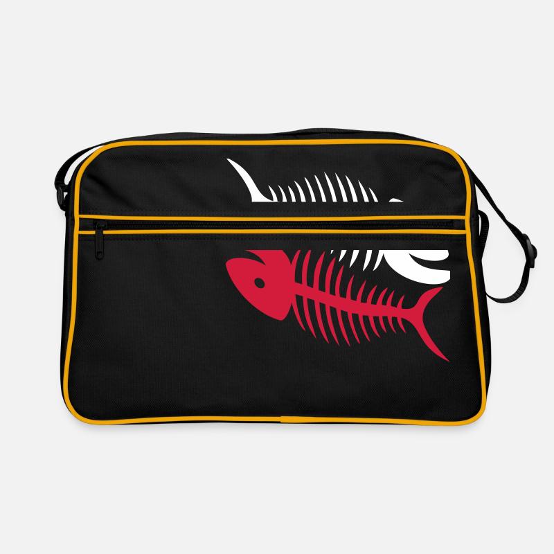 Smiling Fish Bones Retro Bag