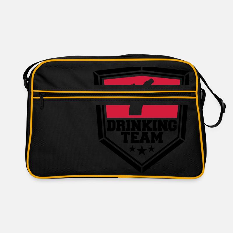 schild wappen cool logo text alkohol b Retro Tasche