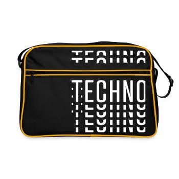 TECHNO - Retro Bag - black/gold - Front