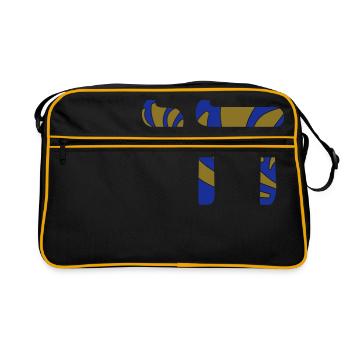 Chai (Leben) - Retro Tasche - Schwarz/Gold - Vorne