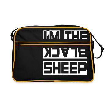 I'm the Black Sheep - Retro Tasche - Schwarz/Gold - Vorne