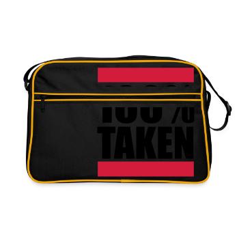 balken 100 pour cent taken pardon amour amour p - Sac Retro - noir/or - Devant