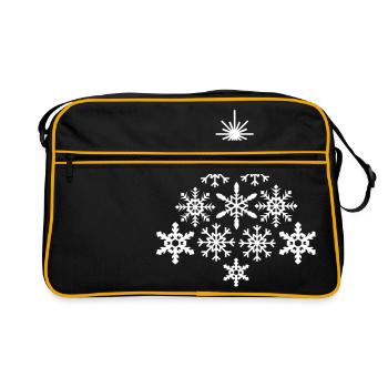 Snowflake - Christmas tree - Sac Retro - noir/or - Devant
