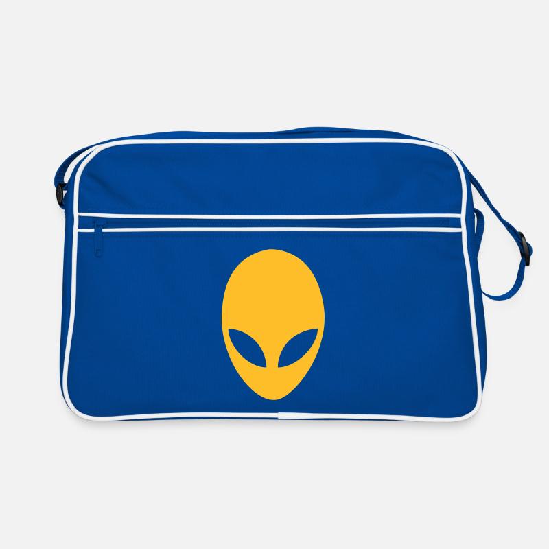 Alien head 001 vector Retro Bag