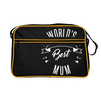 WORLD'S BEST MUM - Sac Retro - noir/or - Devant